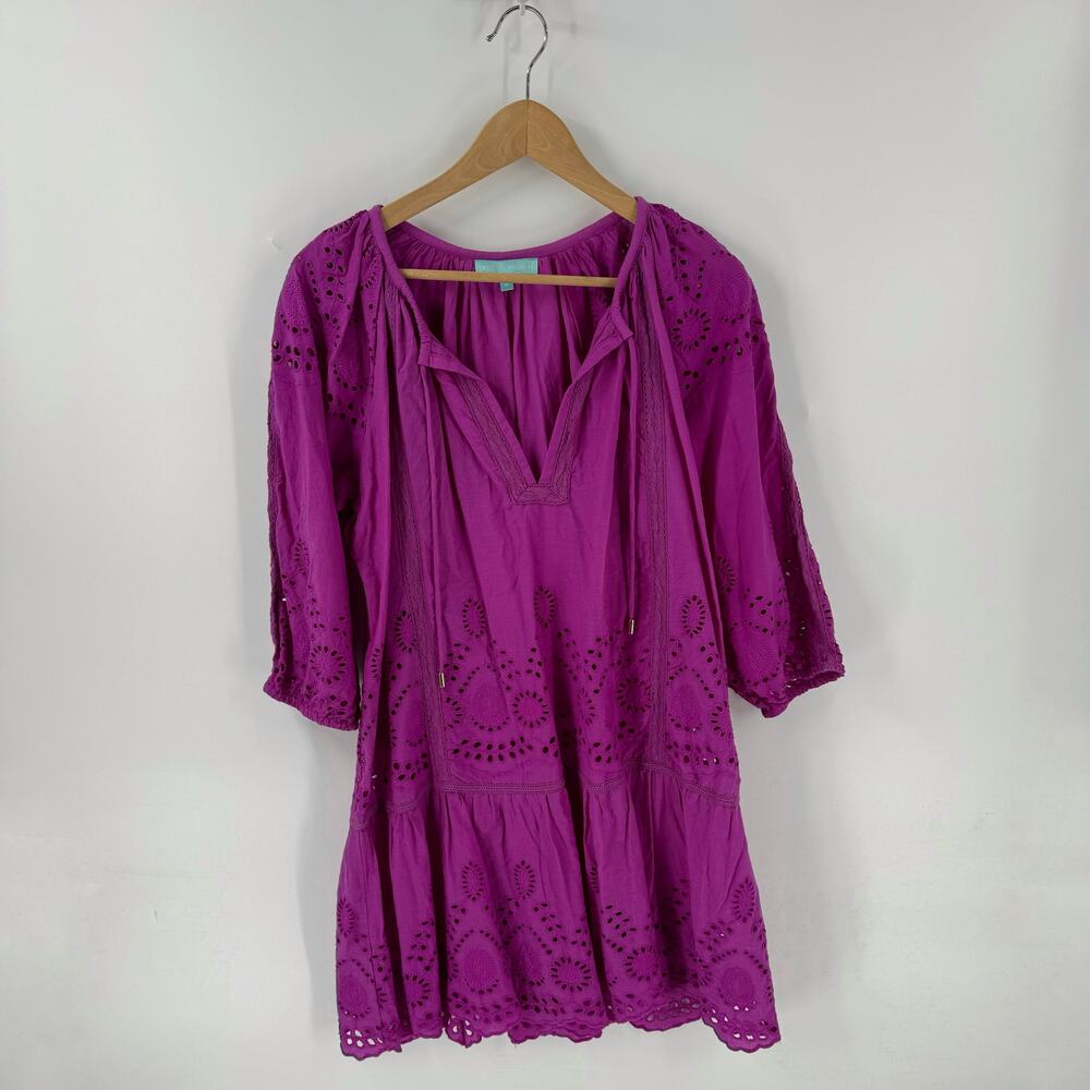 Women’s One-Piece Swim Coverup Tunic - Magenta